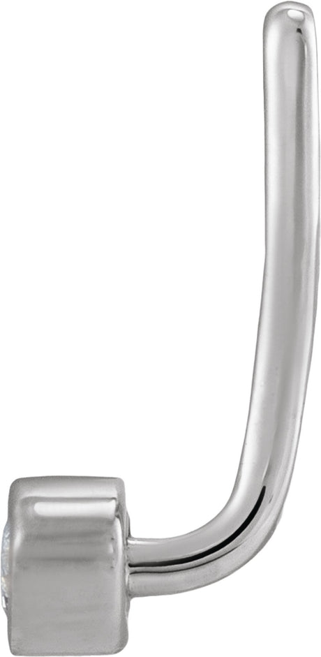 14K White Gold 1/6 CTW Natural Diamond Front-Back Solitaire Earring Jackets