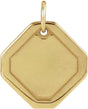 10K Yellow Gold Engravable Geometric Pendant