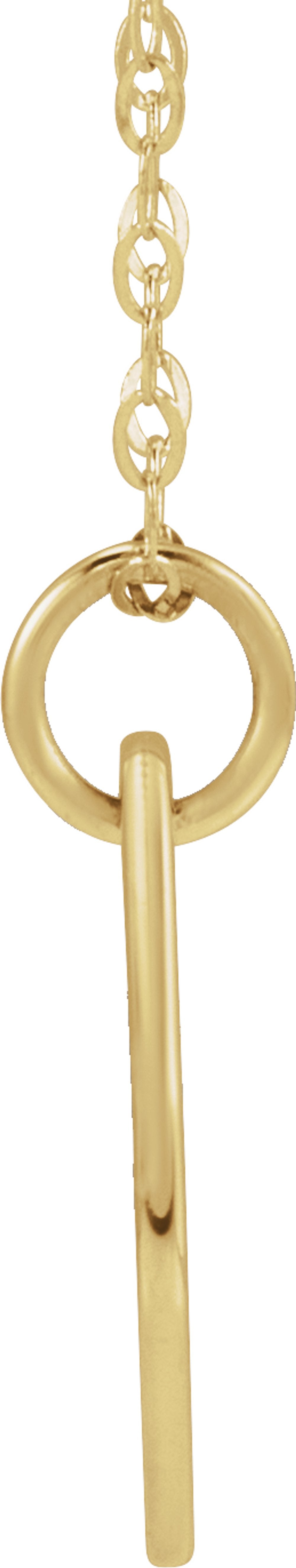 14K Yellow Gold Engravable Geometric 18" Necklace