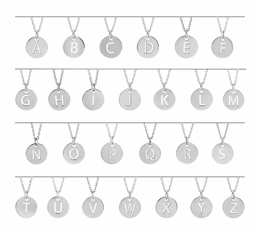 14K White Gold Initial S Charm/Pendant