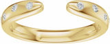 14K Yellow Gold 1/8 CTW Lab-Grown Diamond Open Band Size 7