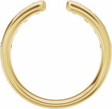 14K Yellow Gold 1/8 CTW Lab-Grown Diamond Open Band Size 7