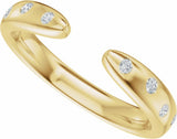 14K Yellow Gold 1/8 CTW Lab-Grown Diamond Open Band Size 7