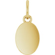 14K Yellow Gold Engravable Oval Pendant