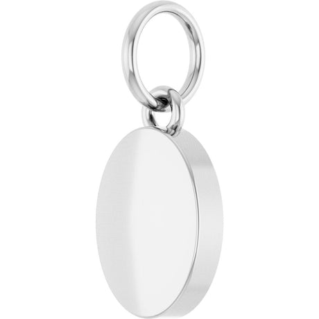 Sterling Silver Engravable Oval Pendant