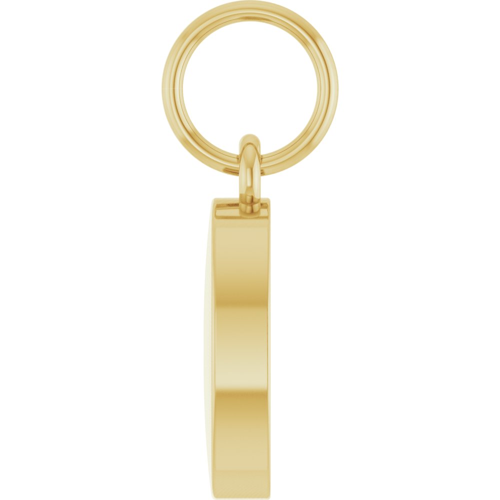 10K Yellow Gold Engravable Oval Pendant