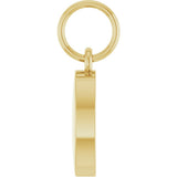 10K Yellow Gold Engravable Oval Pendant