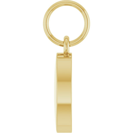 14K Yellow Gold Engravable Oval Pendant