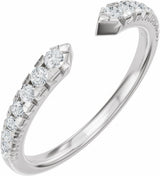 14K White Gold 1/4 CTW Lab-Grown Diamond French-Set Open Band Size 7