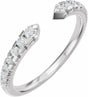 14K White Gold 1/4 CTW Lab-Grown Diamond French-Set Open Band Size 7