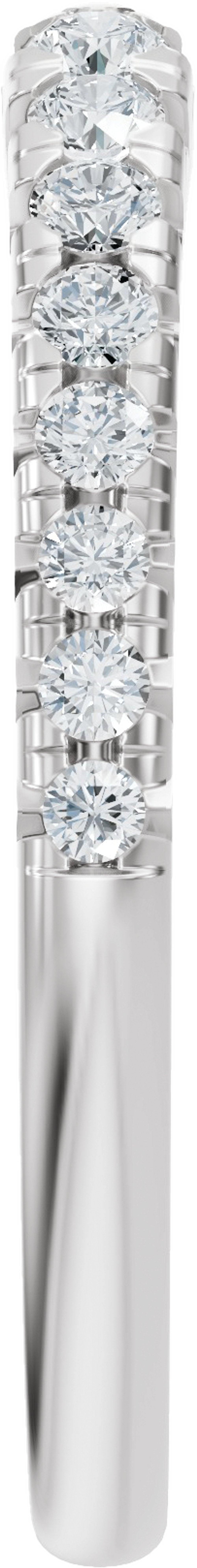14K White Gold 1/4 CTW Lab-Grown Diamond French-Set Open Band Size 7