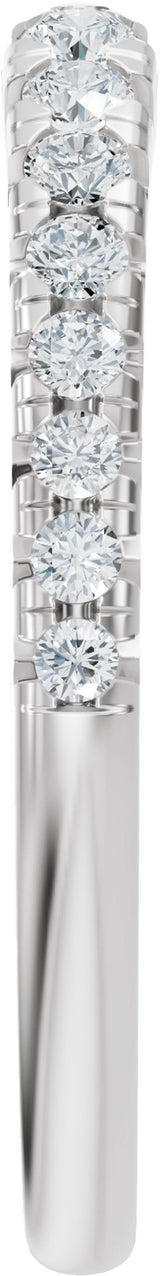 14K White Gold 1/4 CTW Lab-Grown Diamond French-Set Open Band Size 7