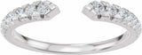 14K White Gold 1/4 CTW Lab-Grown Diamond French-Set Open Band Size 7
