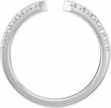 14K White Gold 1/4 CTW Lab-Grown Diamond French-Set Open Band Size 7