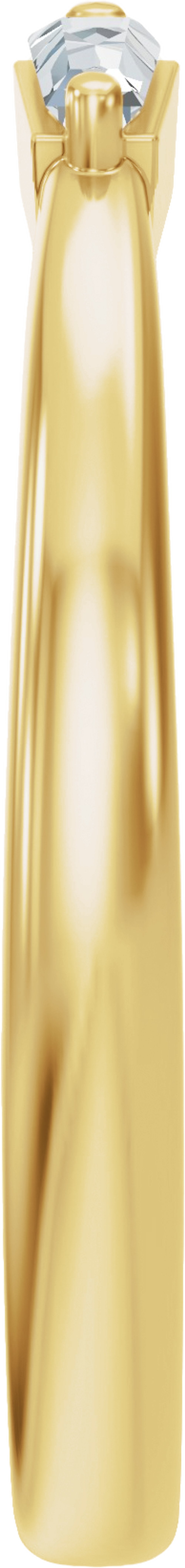 14K Yellow Gold .07 CTW Natural Diamond Vintage-Inspired Open Band