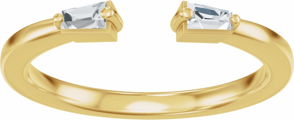 14K Yellow Gold .07 CTW Natural Diamond Vintage-Inspired Open Band