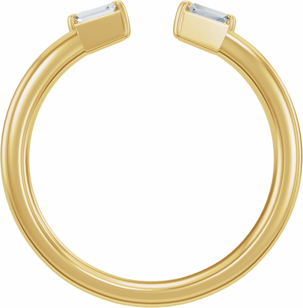 14K Yellow Gold .07 CTW Natural Diamond Vintage-Inspired Open Band
