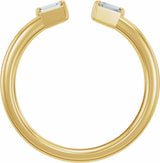 14K Yellow Gold .07 CTW Natural Diamond Vintage-Inspired Open Band
