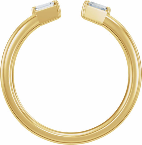 14K Yellow Gold .07 CTW Natural Diamond Vintage-Inspired Open Band