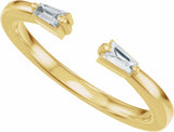 14K Yellow Gold .07 CTW Natural Diamond Vintage-Inspired Open Band