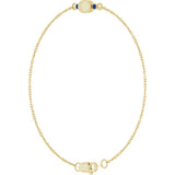 14K Yellow Gold Engravable Lab-Grown Blue Sapphire 6 1/2-7 1/2" Bracelet