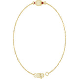 14K Yellow Gold Engravable Lab-Grown Ruby 6 1/2-7 1/2" Bracelet