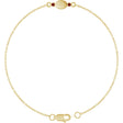 14K Yellow Gold Engravable Natural Mozambique Garnet 6 1/2-7 1/2" Bracelet