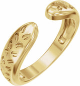 14K Yellow Gold 3 mm Nature-Inspired Open Band Size 7