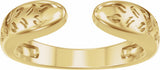 14K Yellow Gold 3 mm Nature-Inspired Open Band Size 7