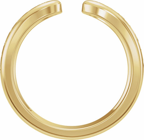 14K Yellow Gold 3 mm Nature-Inspired Open Band Size 7
