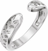 14K White Gold 3 mm Nature-Inspired Open Band Size 7
