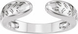 14K White Gold 3 mm Nature-Inspired Open Band Size 7