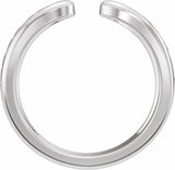 14K White Gold 3 mm Nature-Inspired Open Band Size 7