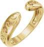 14K Yellow Gold 3 mm Vintage-Inspired Open Band Size 7