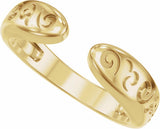 14K Yellow Gold 3 mm Vintage-Inspired Open Band Size 7