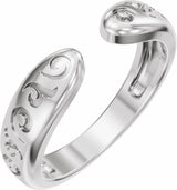 14K White Gold 3 mm Vintage-Inspired Open Band Size 7