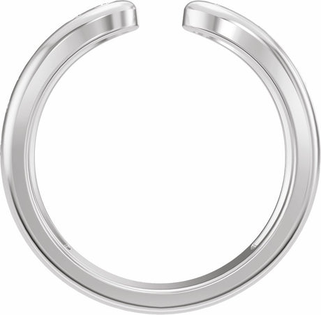 14K White Gold 3 mm Vintage-Inspired Open Band Size 7