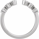 14K White Gold 1/3 CTW Lab-Grown Diamond Bezel-Set Open Band Size 7