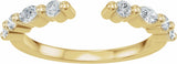 14K Yellow Gold 1/3 CTW Lab-Grown Diamond Vintage-Inspired Open Band