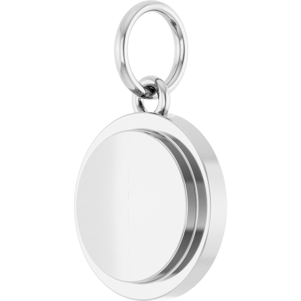 Sterling Silver Engravable Round Pendant