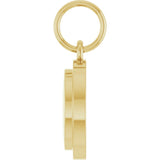 10K Yellow Gold Engravable Round Pendant