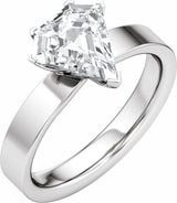 14K White Gold 2 CT Lab-Grown Diamond Engagement Ring