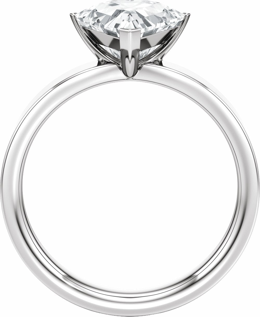 14K White Gold 2 CT Lab-Grown Diamond Engagement Ring