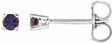 14K White 2.5 mm Lab-Grown Alexandrite Stud Earrings