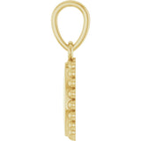 10K Yellow Gold Engravable Vintage-Inspired Pendant