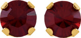 14K Yellow Gold Imitation Mozambique Garnet Inverness® Piercing Earrings  