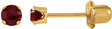 14K Yellow Gold Imitation Mozambique Garnet Inverness® Piercing Earrings  