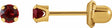 14K Yellow Gold Imitation Ruby Inverness® Piercing Stud Earrings  