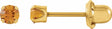 14K Yellow Gold Imitation Citrine Inverness® Piercing Stud Earrings  