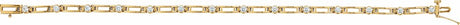 14K Yellow Gold 3/4 CTW Natural Diamond Line 7 1/4" Bracelet